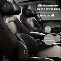 Car Waist Cushion Car Waist Cushion Seat Back Cushion Electric Massage Memory Cotton Waist Support Headrest Lumbar Support Lightinthebox - thumbnail
