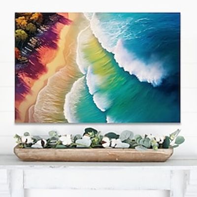 Landscape Wall Art Canvas seaside Waves Prints and Posters Pictures Decorative Fabric Painting For Living Room Pictures No Frame miniinthebox