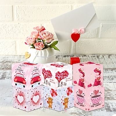 6pcs/Set Valentine'sday Themed Candy Snack Box Party Decoration Carton miniinthebox