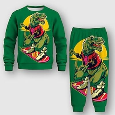 Boys 3D Dinosaur Sweatshirt Sweatpants Set Long Sleeve 3D Printing Spring Fall Active Fashion Cool Polyester Kids 3-12 Years Crew Neck Outdoor Street Vacation Regular Fit Lightinthebox Boys 3D Dinosaur Sweatshirt Sweatpants Set Long Sleeve 3D Printing Spring Fall Active Fashion Cool Polyester Kids 3-12 Years Crew Neck Outdoor Street Vacation Regular Fit Lightinthebox