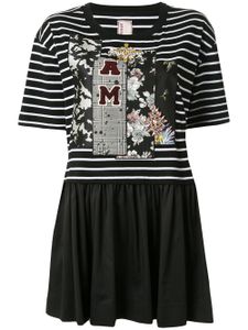 Antonio Marras striped pleated T-shirt - Black