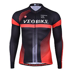 Men's Long Sleeve Cycling Jersey Spandex Black  Red Blue  Black Stripes Bike Top Mountain Bike MTB Road Bike Cycling Quick Dry Sports Clothing Apparel  Athleisure Lightinthebox