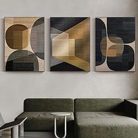 Abstract Wall Art Canvas Brown Geometric Prints and Posters Abstract Portrait Pictures Decorative Fabric Painting For Living Room Pictures No Frame miniinthebox - thumbnail