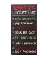 Premier 40 x 20 cm Christmas Bucket List Wall Sign