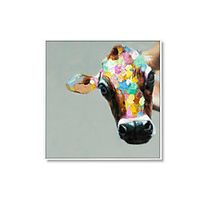 Oil Painting Handmade Hand Painted Wall Art Square Modern Cow Animal Picture Home Decoration Decor Rolled Canvas No Frame Unstretched Lightinthebox - thumbnail