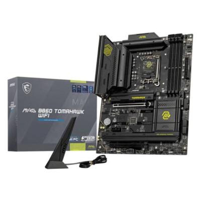 MSI MAG B860 Tomahawk WiFi LGA 1851 ATX Motherboard, Intel B860 Chipset, 4x DDR5 UDIMM Slots, Up to 256GB Max Memory, 2x PCIe Slots, 3x M.2 Slots, WiFi & BT Connectivity