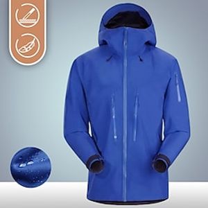 Men's Women's Softshell Jacket Hiking Jacket Hiking Windbreaker Winter Outdoor Waterproof Windproof Quick Dry Comfortable Winter Jacket Fishing Camping  Hiking  Caving Traveling Black Blue Orange Lightinthebox
