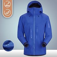 Men's Women's Softshell Jacket Hiking Jacket Hiking Windbreaker Winter Outdoor Waterproof Windproof Quick Dry Comfortable Winter Jacket Fishing Camping  Hiking  Caving Traveling Black Blue Orange Lightinthebox - thumbnail