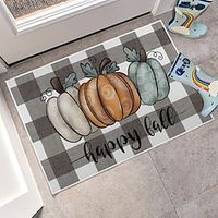 Halloween Pumpkin Print Doormat, Household Bedroom, Study, Non Slip Footmat, Entrance Door, Porch, Water Absorption and Dirt Resistance Floor Mat Lightinthebox - thumbnail