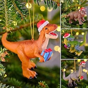 Christmas Ornament Xmas Tree Resin Hanging Pendants Decorative Exquisite Home Farmhouse Party Decor miniinthebox