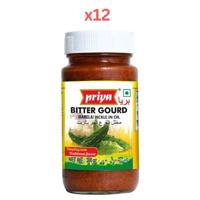 Priya Bittergourd (Karela) Pickle In Oil 300g Pack of 12