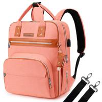 Little Story 2 In1 Diaper Bag With Sanitizer Bottle Keychain & Stroller Hooks - Pink LS_2in1DP_PI