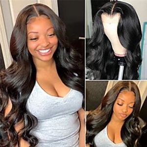Headband Wig180 13x4 Lace  Undetected Transparent Swiss Lace Front Wig Brazilian Body Wave Human Hair Wigs Lightinthebox