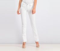 Womens Straight Leg Jeans  White - thumbnail