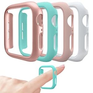 4 Pack Watch Case Compatible with Apple Watch Ultra 49mm / Series 8 7 41mm 45mm / Series 6 5 4 SE 40mm 44mm / Series 3 2 1 38mm 42mm Scratch Resistant Shockproof Hard PC Watch Cover miniinthebox