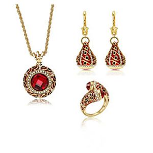 Women's Cubic Zirconia Jewelry Set Geometrical Flower Fashion Gold Plated Earrings Jewelry Gold For Wedding Anniversary Party Evening 1 set Lightinthebox
