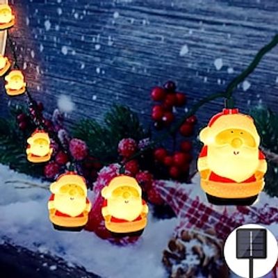Solar Christmas String Lights Santa Fairy Lights 5m 20LEDs IP65 Waterproof Wreath Lights Christmas Party Garden Holiday Yard Outdoor Indoor Balcony Decoration Lightinthebox