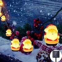 Solar Christmas String Lights Santa Fairy Lights 5m 20LEDs IP65 Waterproof Wreath Lights Christmas Party Garden Holiday Yard Outdoor Indoor Balcony Decoration Lightinthebox - thumbnail