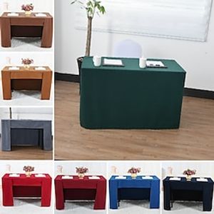 High Grade Dark Green Tablecloth, Double-Layer Composite Check-In Conference Room Tablecloth, Conference Table Skirt, Conference Table Cloth, Table Cover Textured Antiwrinkle Tablecloth Lightinthebox