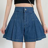 Women's Shorts Denim Plain Blue Dark Blue Casual Daily Short Going out Weekend Summer Lightinthebox