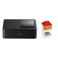 Canon SELPHY CP1500 Colour Portable Photo Printer - Black + Canon RP-108 Colour Ink + 100 x 148 mm Paper Set - 108 Sheets (Bundle)