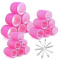 Jumbo Hair Curlers Rollers with Clips, 28 Pcs Big Rollers for Hair Set with 3 Sizes Self Grip Hair Roller for Long Medium Short Thick Thin Hair Bangs Volume, Salon Hair Dressing DIY Hair Roller Lightinthebox - thumbnail