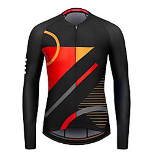 21Grams Men's Long Sleeve Cycling Jersey Spandex Polyester Black  Red Stripes Bike Jersey Top Mountain Bike MTB Road Bike Cycling Quick Dry Moisture Wicking Breathable Sports Clothing Apparel Lightinthebox