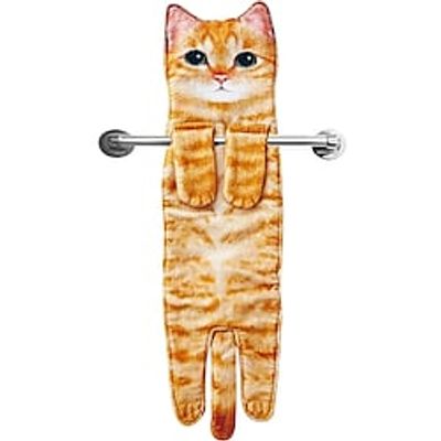 Cute Cat Towel Hanging Microfiber Absorbent Towel Wash Face Bathe Wipe Hair Wipe Hands miniinthebox