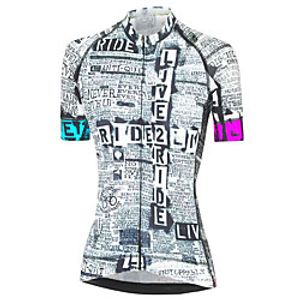 21Grams Women's Short Sleeve Cycling Jersey Summer Spandex White Bike Top Mountain Bike MTB Road Bike Cycling Breathable Sports Clothing Apparel / Stretchy / Athleisure miniinthebox