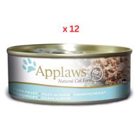 Applaws Cat Tuna Fillet Wet Food Tin 156G Pack Of 12