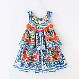 girls dress baby polyester modern princess blue clothes girl summer sleeveless kids es for print es 210810 Lightinthebox