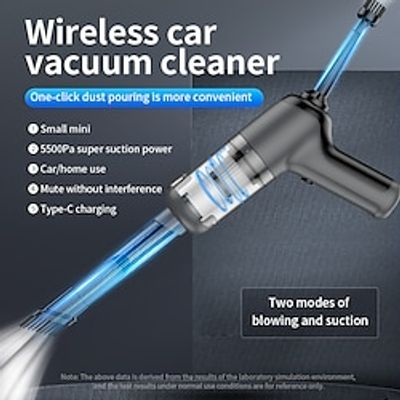 Wireless Mini Vacuum Cleaner 5500Pa Handheld Large Suction Car Vacuum Cleaner For Home Car Vacuum Cleaner Pet Hair Absorber Lightinthebox
