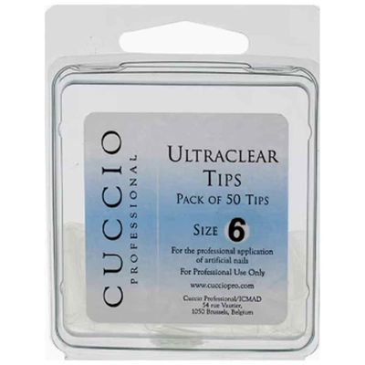 Cuccio Pro Ultraclear Tips # 6 50pcs Acrylic Nails