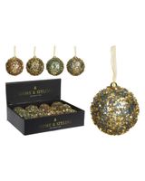 Homesmiths Christmas Ball with Sequins 8cm Assorted 1 Piece
