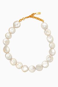 Whitehaven Keshi Pearls Choker Necklace in 24kt Gold Plating