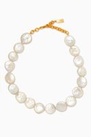 Whitehaven Keshi Pearls Choker Necklace in 24kt Gold Plating - thumbnail