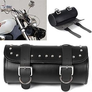 Waterproof Leather Motorcycle Fork Bag Saddlebags Black Handlebar Bag Motorcycle Electric Bicycle Accessories Lightinthebox