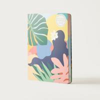 Punch Studio Tropical Print Ruled Notebook