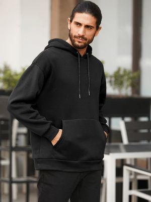 Men CasualKangaroo Pocket Long Sleeve Hoodie Men CasualKangaroo Pocket Long Sleeve Hoodie