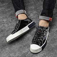 Men's Sneakers Leather Shoes Comfort Shoes Crib Shoes Sporty Casual Daily Outdoor Walking Shoes Cowhide Synthetics Breathable Non-slipping Shock Absorbing Booties  Ankle Boots Black Silver Spring Lightinthebox - thumbnail