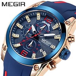 MEGIR Men's Sport Watch Analog Quartz Sporty Outdoor Calendar / date / day Chronograph Noctilucent / Two Years miniinthebox