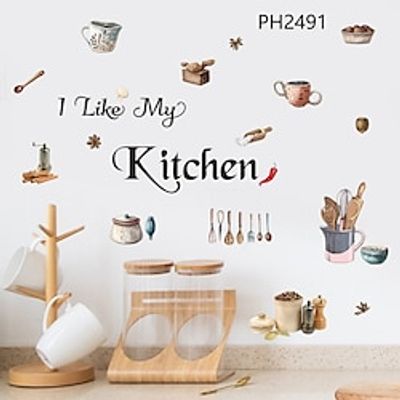 Kitchen Creative Logo Can Be Removed From The Restaurant Kitchen Wall Decoration Background Wall Stickers Lightinthebox