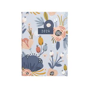 Collins Debden Delta Calendar Year 2024 A5 Week-To-View Diary - Light Blue