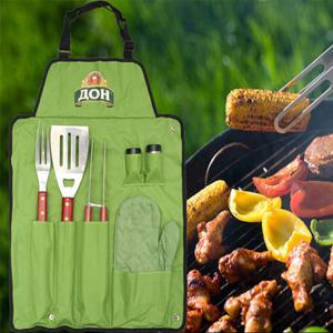 7Pcs Outdoor BBQ Barbecue Picnic Portable Bag Tools