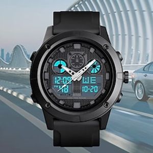 SKMEI Unisex Digital Watch Sports Tactical Casual Wristwatch Stopwatch Alarm Clock Dual Display Dive Rubber Strap Watch miniinthebox
