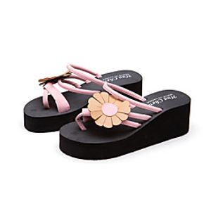 Women's Sandals Wedge Heel Pointed Toe EVA(ethylene-vinyl acetate copolymer) Solid Colored Pink  White Black Lightinthebox