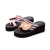 Women's Sandals Wedge Heel Pointed Toe EVA(ethylene-vinyl acetate copolymer) Solid Colored Pink  White Black Lightinthebox - thumbnail