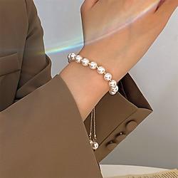 Women's Bead Bracelet Fancy Fashion Elegant Luxury Alloy Bracelet Jewelry Silver / Gold For Date Birthday Beach Lightinthebox