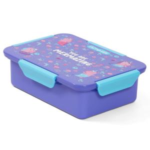 Eazy Kids 1 - 2 - 3 - 4 Compartment Convertible Bento Lunch Box Mermaid - Purple - 850ml