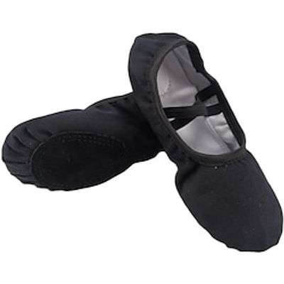Girls' Ballet Shoes Practice Trainning Dance Shoes Chinese Dance Stage Practice Ballerina Professional Soft Solid Color Flat Heel Round Toe Elastic Band Kid's Black Pink Yellow Lightinthebox